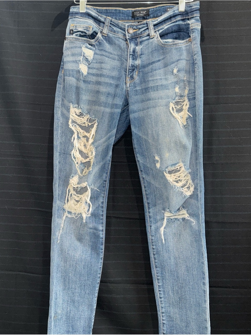 Judy Blue Boyfriend Fit Jeans Womens 7 / 28 Light Blue Distressed JB8286MD